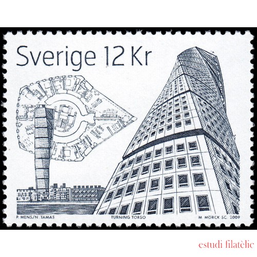 Suecia Sweden 2687 2009 Construcciones espectaculares suecas Edificio Turning Torso MNH