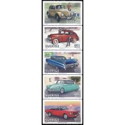 Suecia Sweden 2659/63 2009 Coches de culto de los años 1940-60 MNH