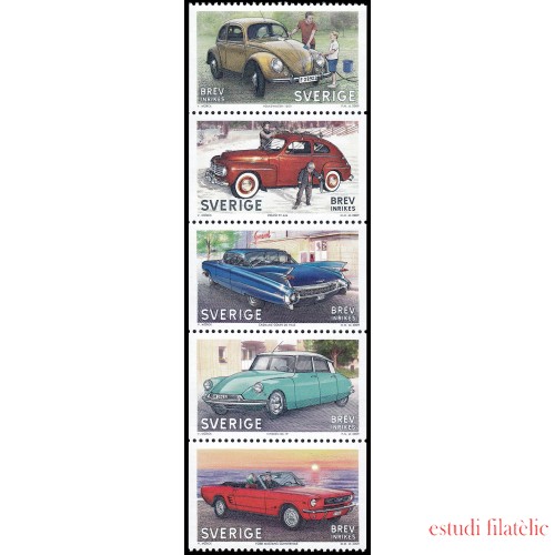 Suecia Sweden 2659/63 2009 Coches de culto de los años 1940-60 MNH