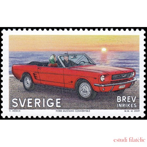 Suecia Sweden 2663 2009 Coches de culto Ford Mustang MNH