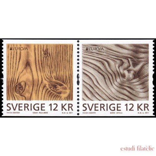 Suecia Sweden 2797/98 2011 Europa Bosques MNH