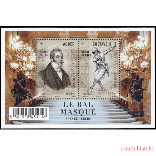 France Francia  F4706 2012 Ópera Gustavo III en el Baile de máscaras MNH