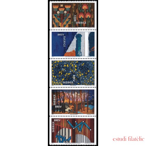 Suecia Sweden 2881/85 2012 Ilustraciones textiles MNH