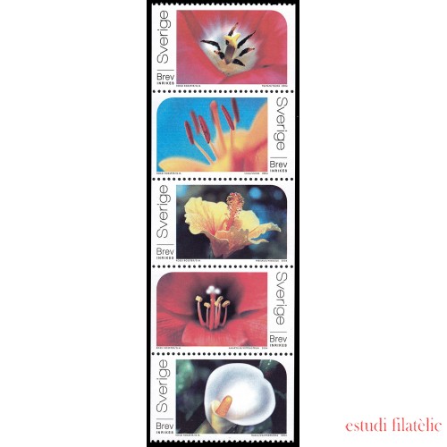 Suecia Sweden 2366/70 2004 Un perfume de amor Corazones de flores MNH