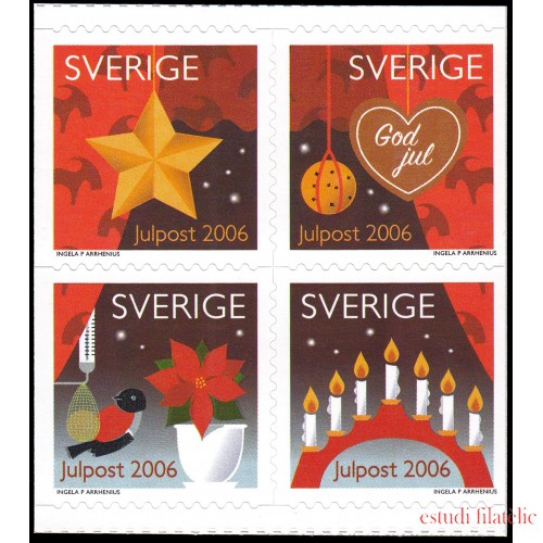 Suecia Sweden 2543/46 2006 Navidad Autoadhesivos