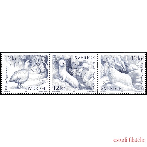 Suecia Sweden 2712/14 2009 Animales de pelaje blanco en invierno MNH