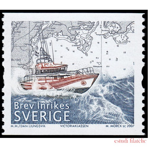 Suecia Sweden 2564 2007 Centenario de la Sociedad de Salvamento en el mar MNH