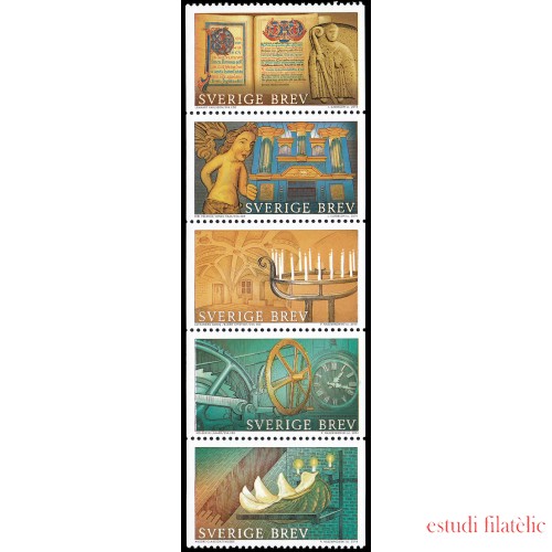 Suecia Sweden 2974/78 2014 Patrimonio 100 años de arte en las iglesias MNH