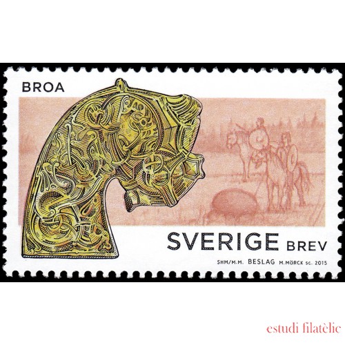 Suecia Sweden 3017 2015 Arqueología, la época de los vikingos, adorno MNH