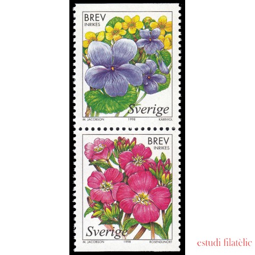 Suecia Sweden 2043/44 1998 Flora Flor de pantano MNH