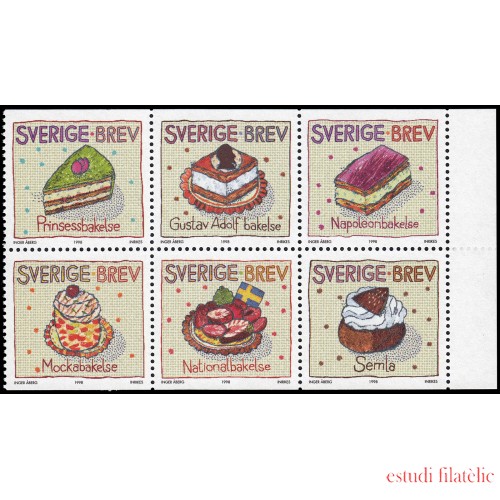 Suecia Sweden 2046/51 1998 Pasteles MNH