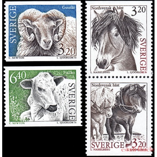 Suecia Sweden 1786/89 1994 Animales rde cría MNH