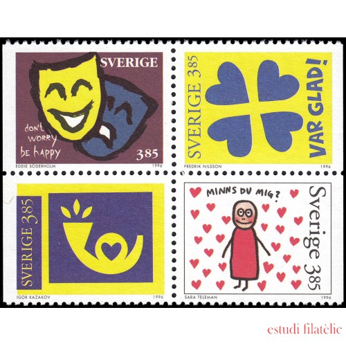 Suecia Sweden 1933/36 1996 Sellos con mensajes MNH