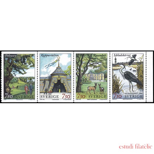 Suecia Sweden 1937/40 1996 El Ekoparken parque nacional urbano en Estocolmo MNH