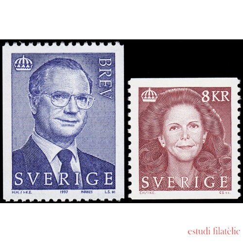 Suecia Sweden 1976/77 1997 Rey Carlos Gustavo XVI y Reina Silvia MNH