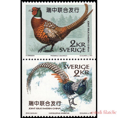 Suecia Sweden 1986/87 1997 Fauna Faisanes MNH