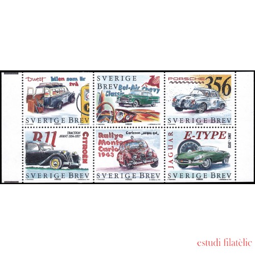 Suecia Sweden 2001/06 1997 Día del sello Automóviles clásicos MNH