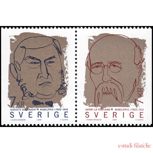 Suecia Sweden 2123/24 1999 Premios Nobel Emisión conjunta con Bélgica MNH