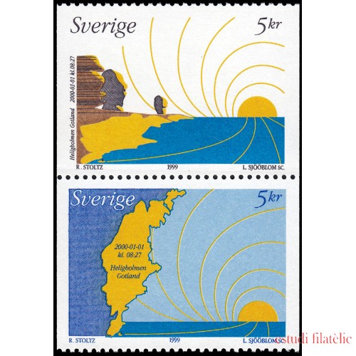 Suecia Sweden 2134/35 1999 El amanecer de un nuevo milenio MNH