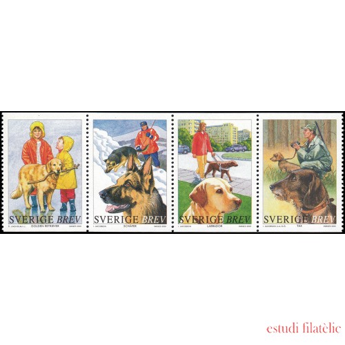 Suecia Sweden 2191/94 2001 Fauna Perros MNH