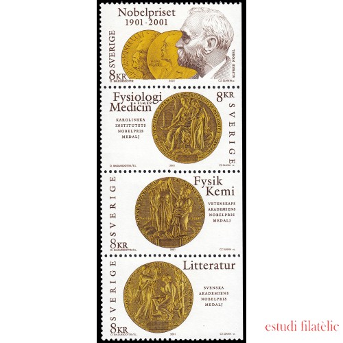 Suecia Sweden 2203/06 2001 Centenario del Premio Nobel MNH