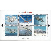 Suecia Sweden 2232/37 2001 Aviones de ayer y de hoy MNH