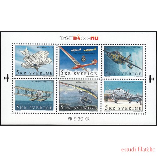 Suecia Sweden 2232/37 2001 Aviones de ayer y de hoy MNH