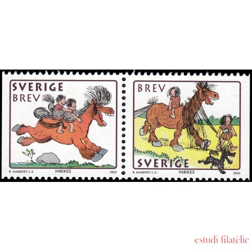 Suecia Sweden 2250/51 2002 Año lunar chino del caballo MNH