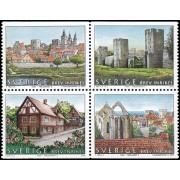 Suecia Sweden 2264/67 2002 Patrimonio mundial Visby MNH