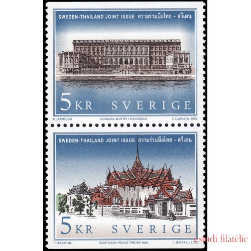 Suecia Sweden 2294/95 2002 Palacios reales Emisión conjunta con Tailandia MNH