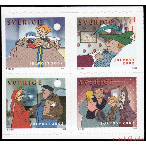 Suecia Sweden 2308/11 2002 La Navidad de Karl-Bertil Jonsson Autoadhesivos