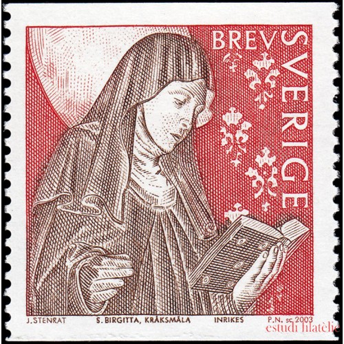 Suecia Sweden 2321 2003 700 aniv. del nacimiento de santa Brigitte MNH