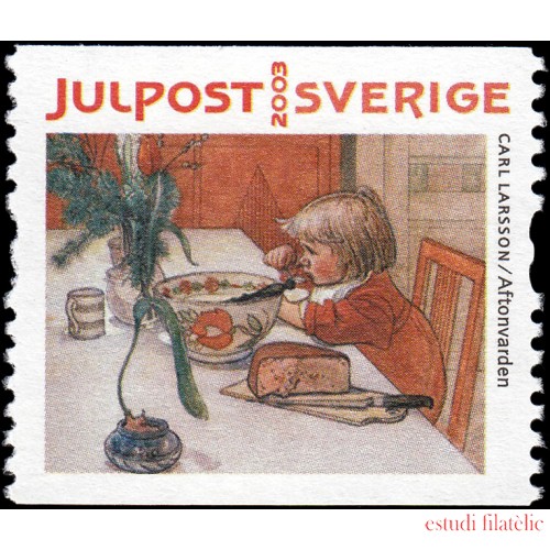 Suecia Sweden 2359 2003 Navidad Detalles de un cuadro del pintor Carl Larsson MNH