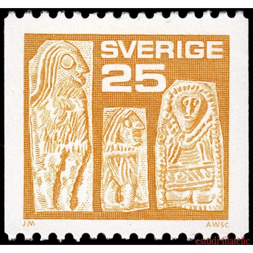 Suecia Sweden 877 1975 Investigación arqueológica Figuras de Eketorp MNH