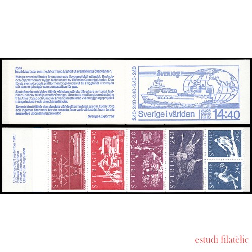 Suecia Sweden C1144 1981 Suecia en el mundo Carnet MNH