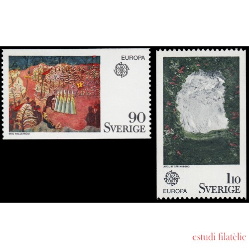 Suecia Sweden 880/81 1975 Europa Cuadros MNH