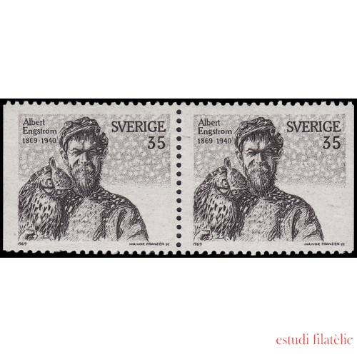 Suecia Sweden 617b 1969 Centenario del nacimiento del pintor y escritor Albert Engstrom MNH