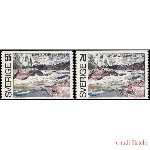 Suecia Sweden 655/56 1970 Año europeo de la conservación de la naturaleza MNH