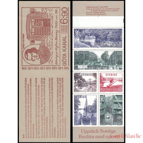 Suecia Sweden C1047 1979 Turismo Canal Gota Carnet MNH