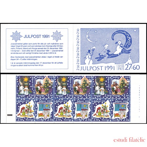 Suecia Sweden C1677 1991 Navidad 400 aniv. de cuentos infantiles en Suecia Carnet MNH