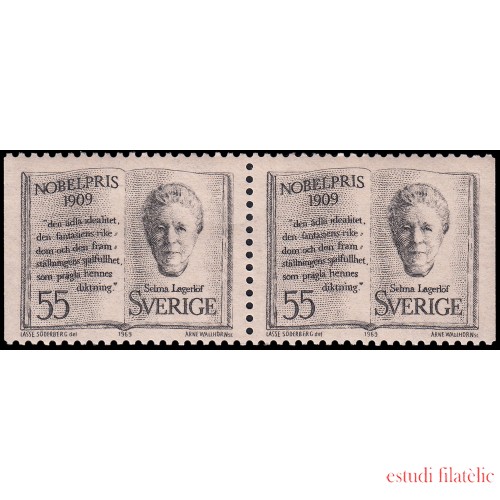 Suecia Sweden 644b 1969 Galardonados con el premio Nobel MNH