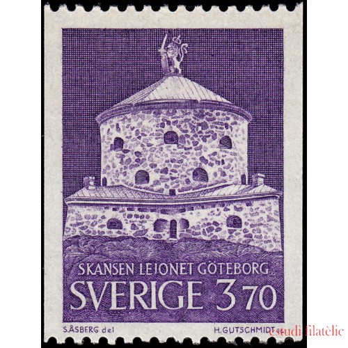 Suecia Sweden 556 1967 Fortaleza Lejonet en Goteborg MNH