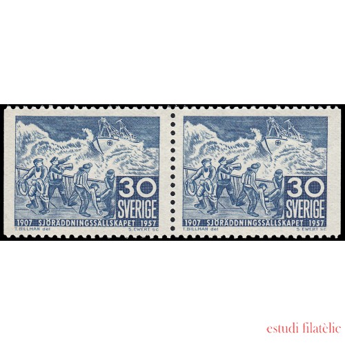 Suecia Sweden 414b 1957 50 aniv. de la asociación nacional de salvamento MNH