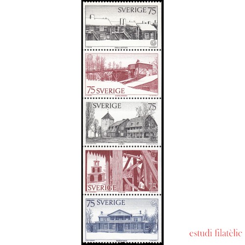 Suecia Sweden 887/91 1975 Año del patrimonio arquitectónico europeo MNH