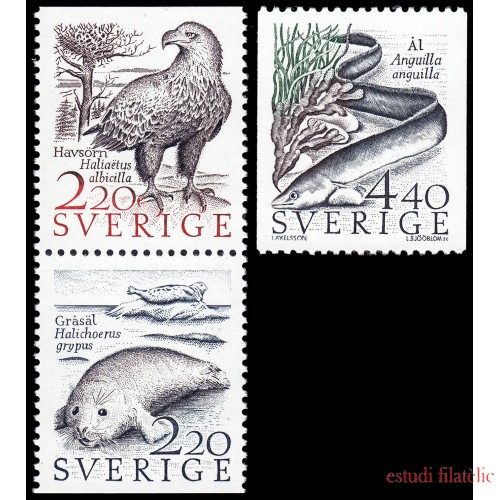 Suecia Sweden 1455/57  1988 Fauna costera MNH