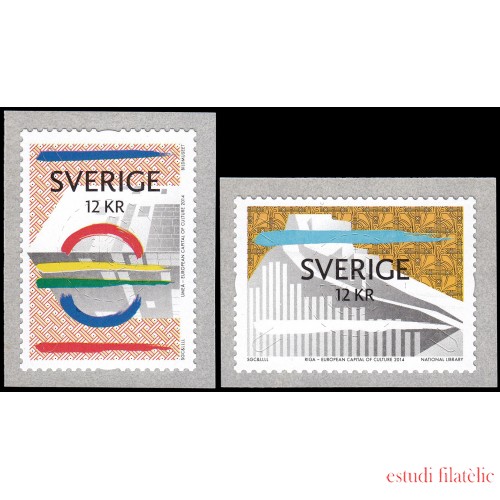 Suecia Sweden 2955/56 2014 Umeĺ-Riga Capitales de la cultura 2014 MNH