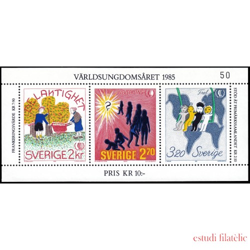 Suecia Sweden HB 13 1985 Año internacional de la juventud MNH