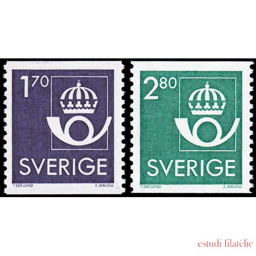 Suecia Sweden 1361/62 1986 Emblema postal MNH