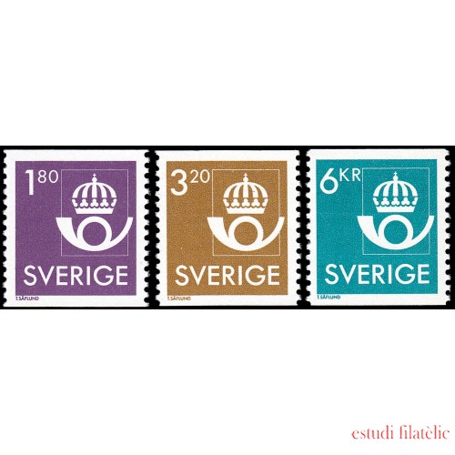 Suecia Sweden 1400/02 1987 Emblema postal MNH