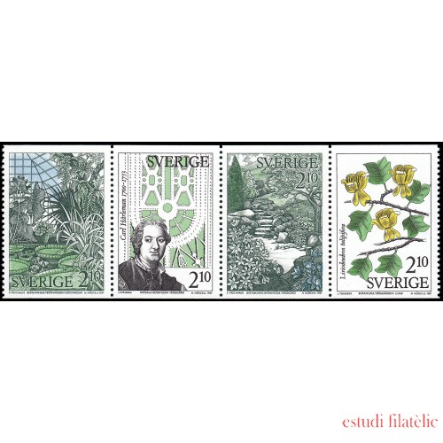 Suecia Sweden 1432/35 1987 Jardines botánicos suecos MNH